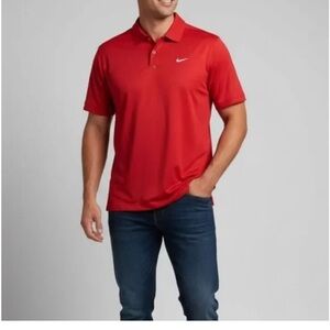Nike Men's Vibrant Red Polo Shirt
